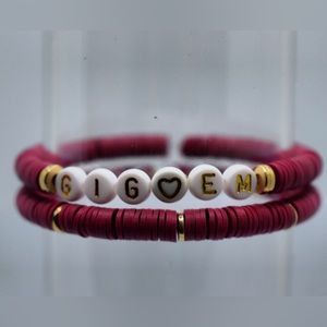 Heishi Bead Bracelet “GIG <3 EM”